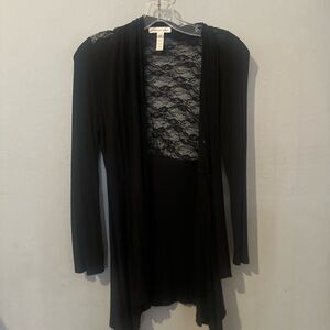 Ambiance Black Lace Cardigan